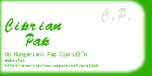 ciprian pap business card